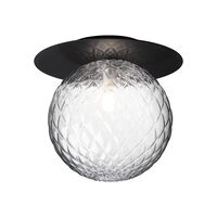 Liila 1 Wall/ Ceiling Light Large Black/ Clear