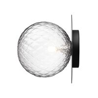 Liila 1 Wall/ Ceiling Light Large Black/ Clear