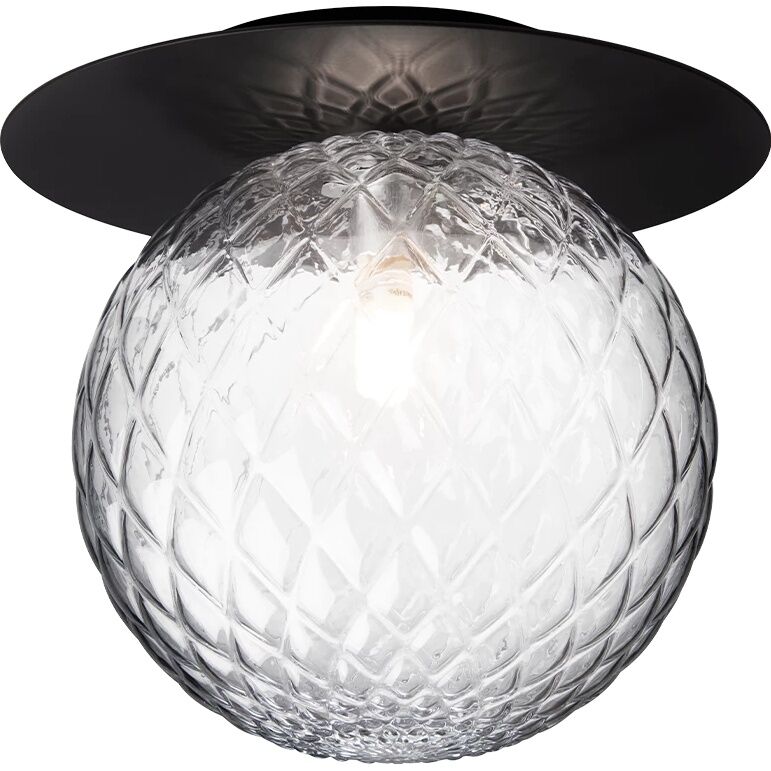 Plafonnier Liila 1, Grand , Noir/ Transparent