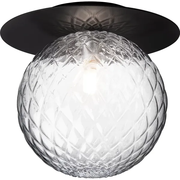 Liila 1 Væg/Loftlampe Stor Sort/Klar