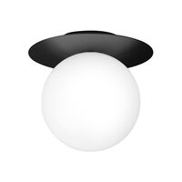 Liila 1 Wall/ Ceiling Light Large Black/Opal