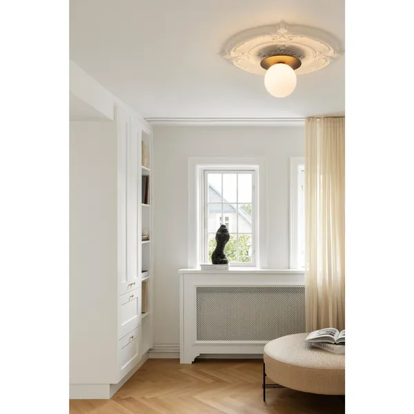 Liila 1 Wall/ Ceiling Light Large Black/Opal