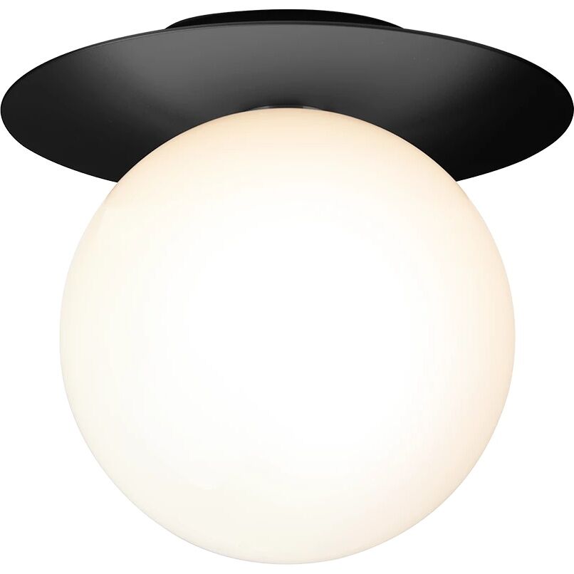 Plafonnier Liila 1, Grand , Noir/opale