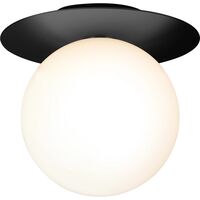 Liila 1 Væg/Loftlampe Stor Sort/Opal