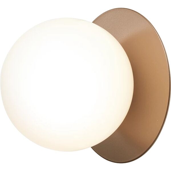 Liila 1 Wand-/ Plafondlamp , Middeldonker Brons/opaal