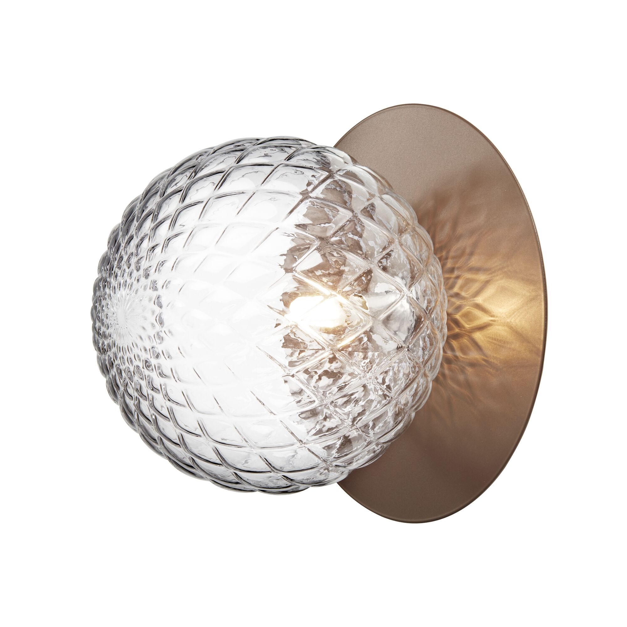 Applique/ Plafonnier Liila 1 Grand Bronze Foncé/ Transparent