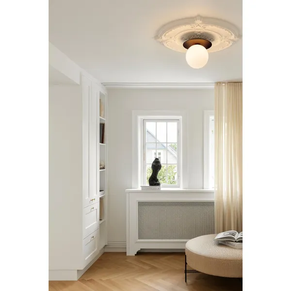 Liila 1 Wall/ Ceiling Light Large Dark Bronze/Opal