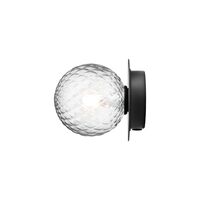 Liila 1 Wall/ Ceiling Light Small Black/ Clear