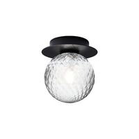 Liila 1 Wall/ Ceiling Light Small Black/ Clear