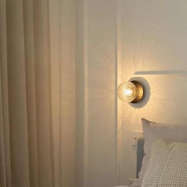 Liila 1 Wall/ Ceiling Light Small Black/ Clear