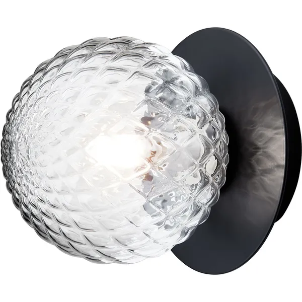 Liila 1 Væg/Loftlampe Lille Sort/Klar