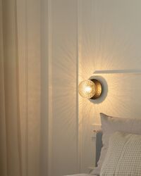 Liila 1 Væg/Loftlampe Lille Sort/Klar