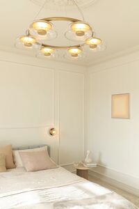 Liila 1 Væg/Loftlampe Lille Sort/Klar