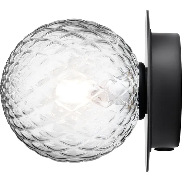Liila 1 Væg/Loftlampe Lille Sort/Klar