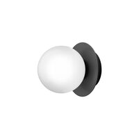 Liila 1 Wall/ Ceiling Light Small Black/Opal