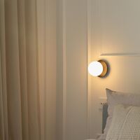 Liila 1 Wall/ Ceiling Light Small Black/Opal