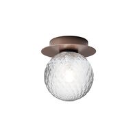 Liila 1 Wall/ Ceiling Light Small Dark Bronze/Optic Clear