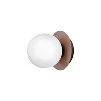 Liila 1 Wall/ Ceiling Light Small Dark Bronze/Opal