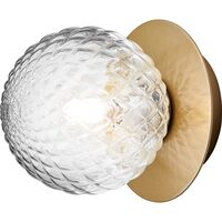 Liila 1 Væg/Loftlampe Lille Guld/Optic Clear