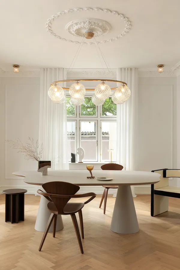 Liila 1 Væg/Loftlampe Lille Guld/Optic Clear