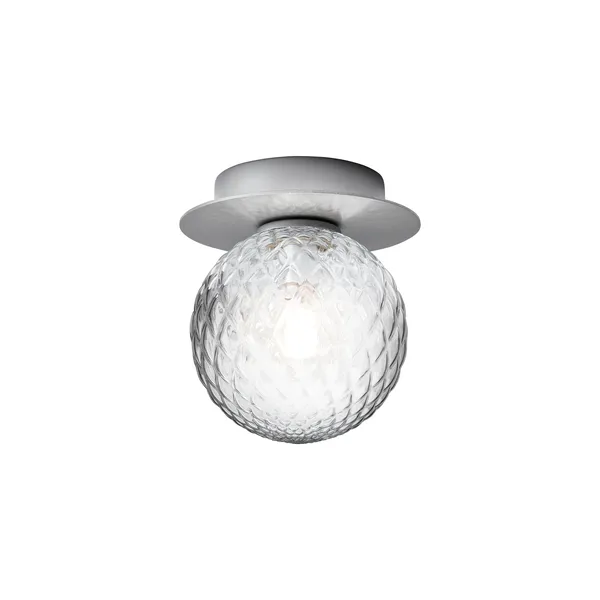 Liila 1 Wall/ Ceiling Light Small Silver/Optic Clear