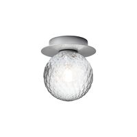 Liila 1 Wall/ Ceiling Light Small Silver/Optic Clear