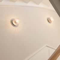 Liila 1 Wall/ Ceiling Light Small Silver/Optic Clear
