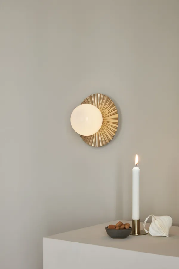 Liila Muuse Væg/Loftlampe Lille Nordic Gold/Opal