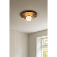 Liila Muuse Wall/ Ceiling Light Medium Nordic Gold/Opal