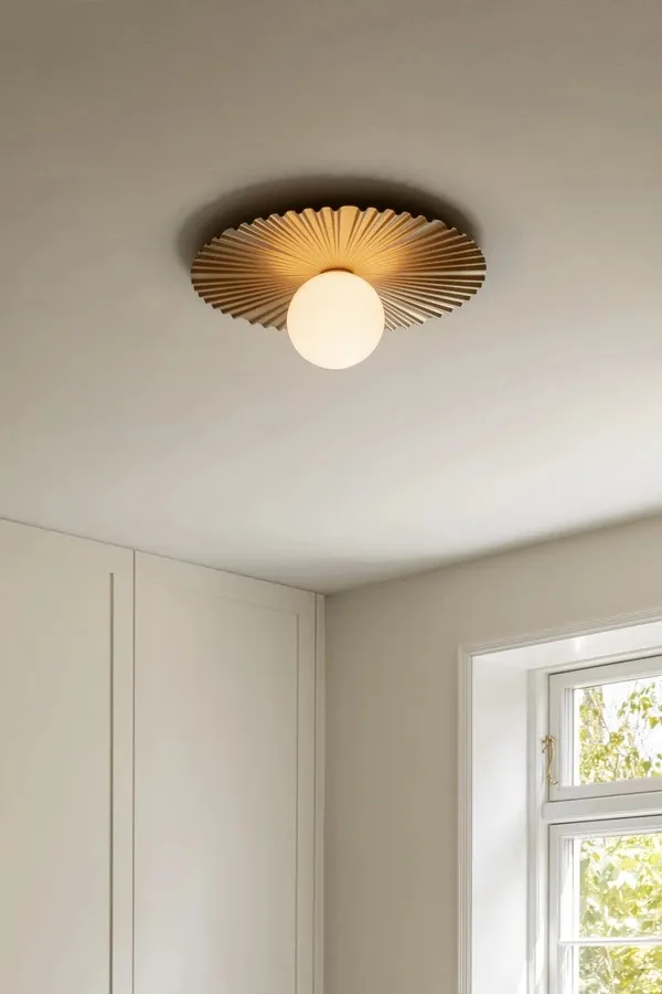 Liila Muuse Væg/Loftlampe Medium Nordic Gold/Opal