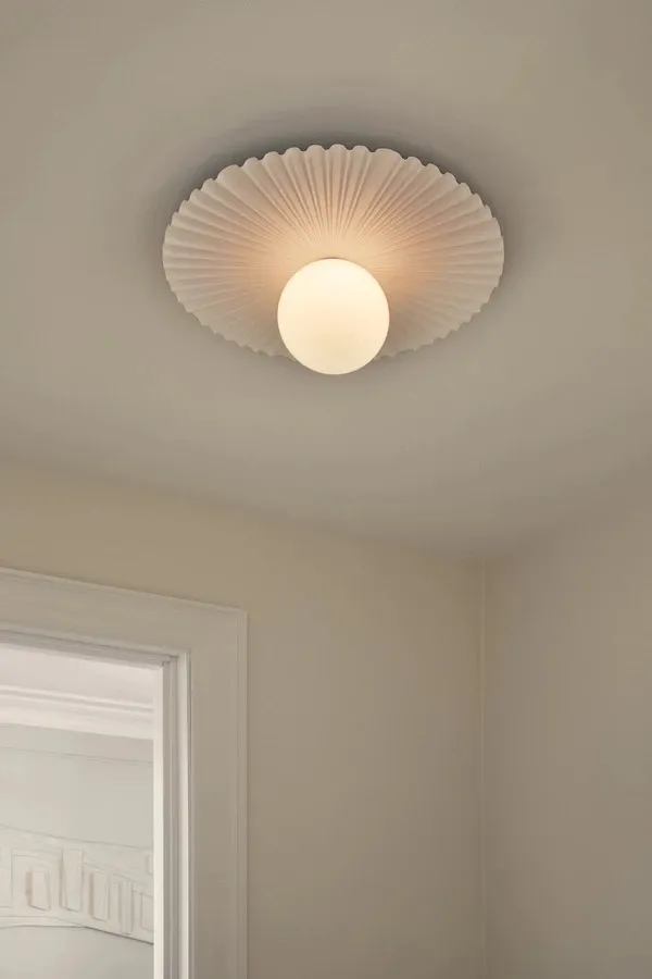 Liila Muuse Væg/Loftlampe Medium Hvid/Opal