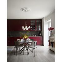Apiales 9 Chandelier Brass and Opal Glass