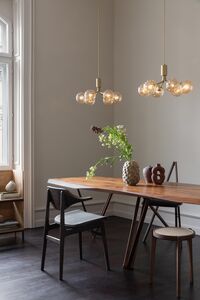 Apiales 6 Lysekrone Børstet Messing/Optic Gold