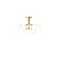 Apiales 9 Ceiling Light Brass and Opal Glass