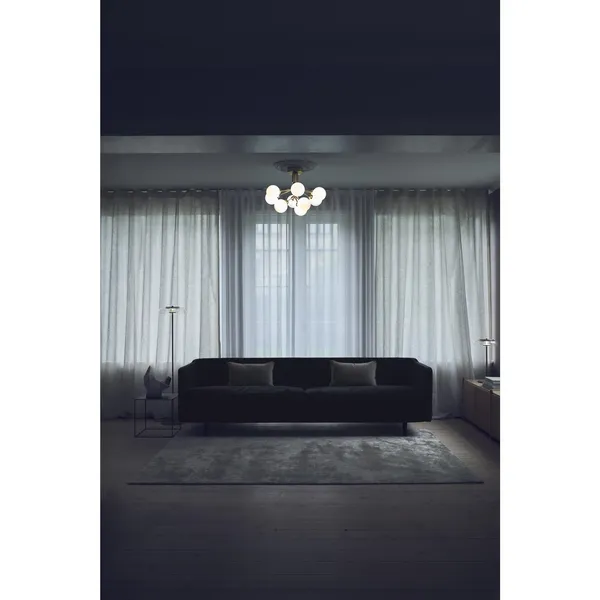 Apiales 9 Ceiling Light Brass and Opal Glass