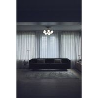 Apiales 9 Ceiling Light Brass and Opal Glass