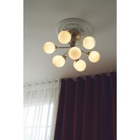 Apiales 9 Ceiling Light Brass and Opal Glass