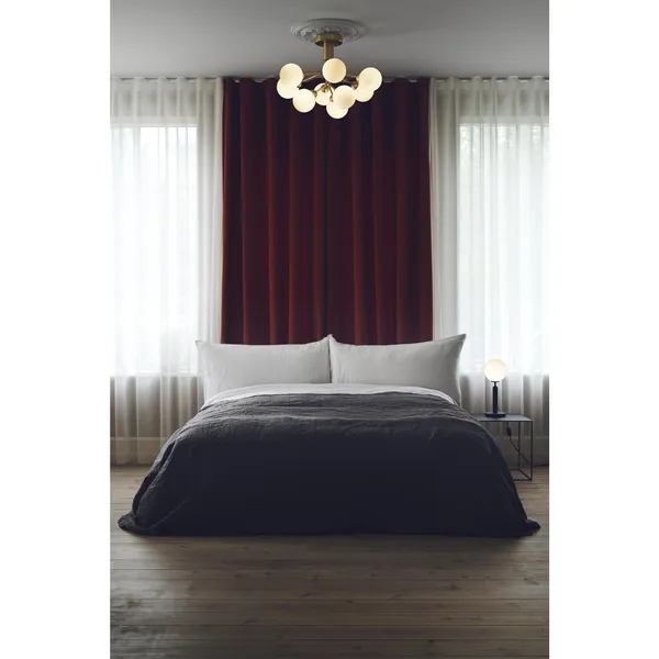 Apiales 9 Ceiling Light Brass and Opal Glass
