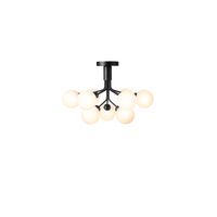 Apiales 9 Ceiling Light Satin Black/ Opal White