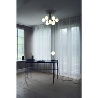 Apiales 9 Ceiling Light Satin Black/ Opal White
