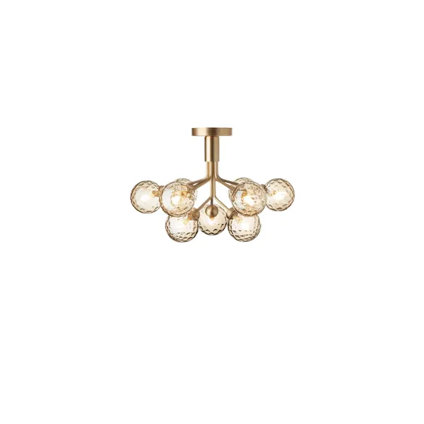Apiales 9 Ceiling Light Brushed Brass/Optic Gold
