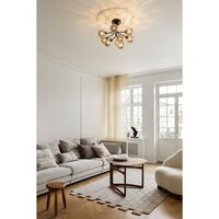Apiales 9 Ceiling Light Brushed Brass/Optic Gold