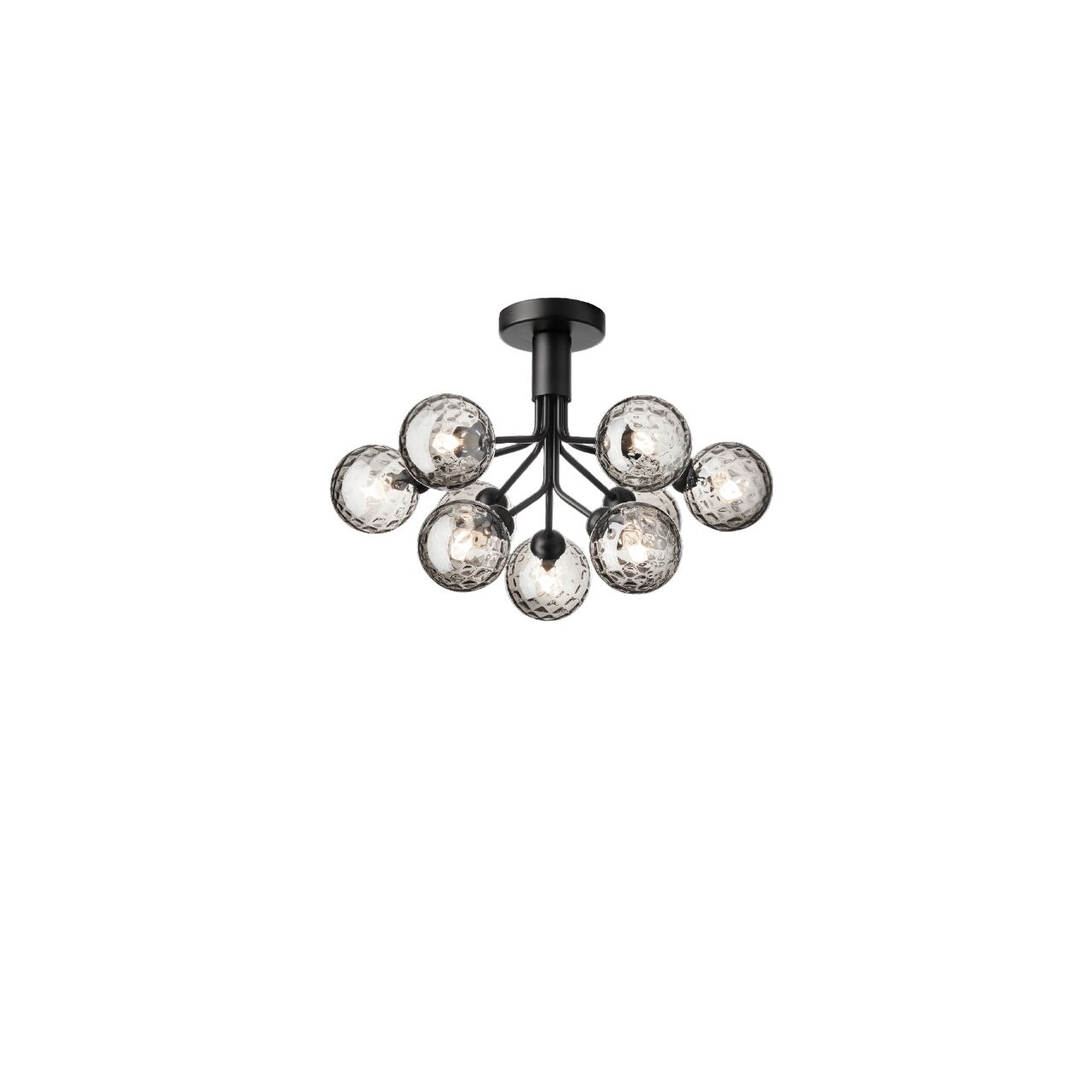 Apiales 9 Taklampa Satin/Optisk Svart