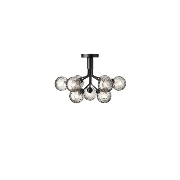 Apiales 9 Ceiling Light Satin Black/Optic Smoke