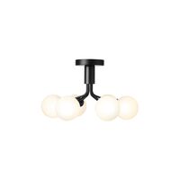 Apiales 6 Ceiling Light Satin Black & Opal