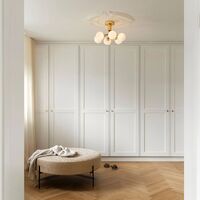 Apiales 6 Loftlampe Børstet Messing & Opal