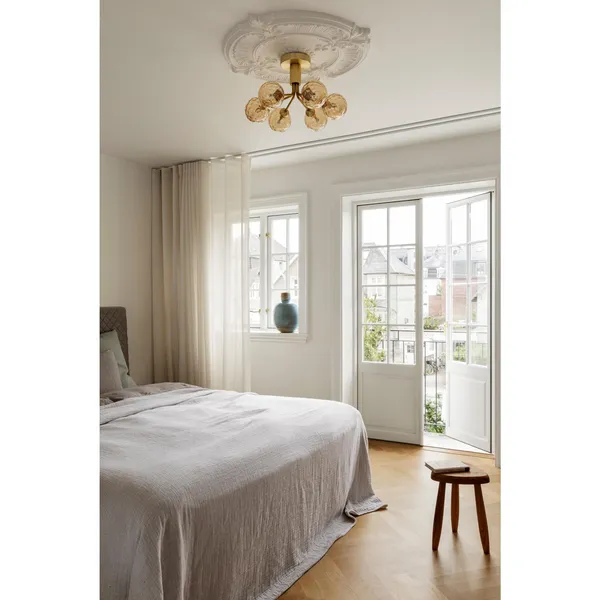 Apiales 6 Ceiling Light Brushed Brass/Optic Gold