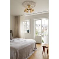 Apiales 6 Ceiling Light Brushed Brass/Optic Gold