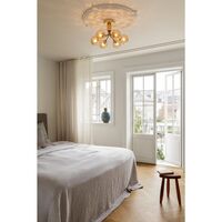 Apiales 6 Ceiling Light Brushed Brass/Optic Gold