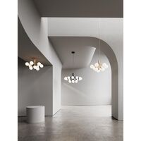 Apiales 6 Ceiling Light Brushed Brass/Optic Gold